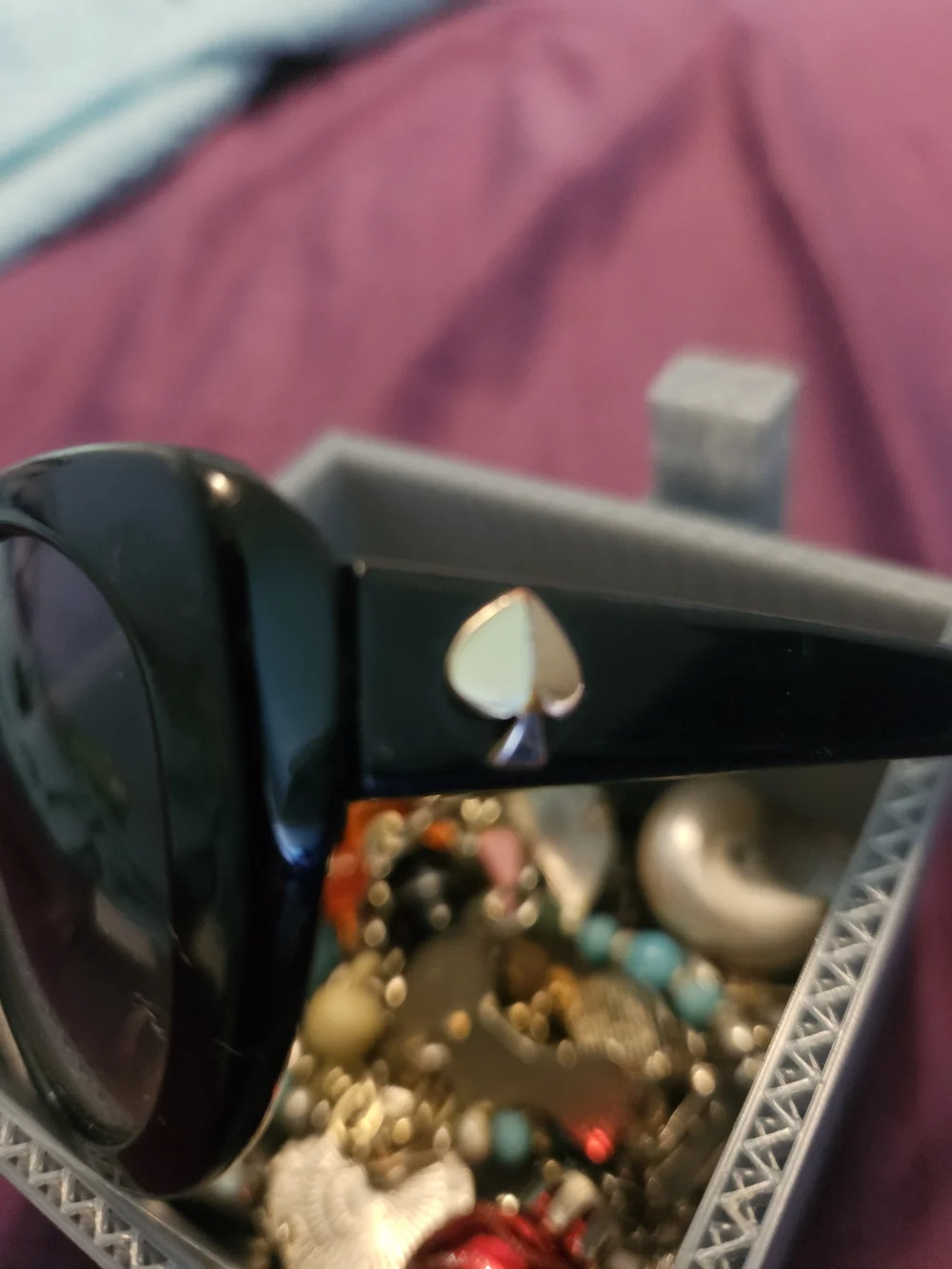 kate spade Black Oval Sunglasses with Brown Lenses